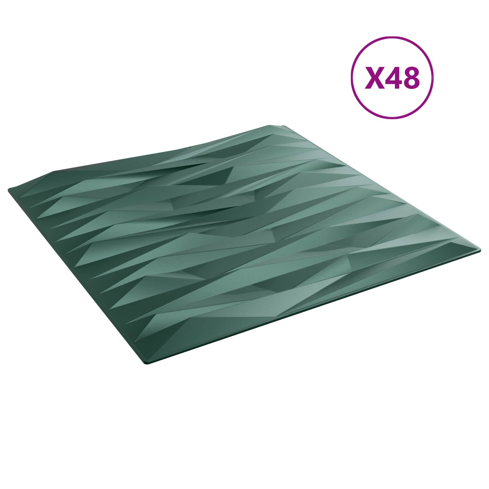 Πάνελ τοίχου 48 pcs Πέτρα Πράσινο 50 x 50 cm Φελιζόλ XPS - Pakobazaar