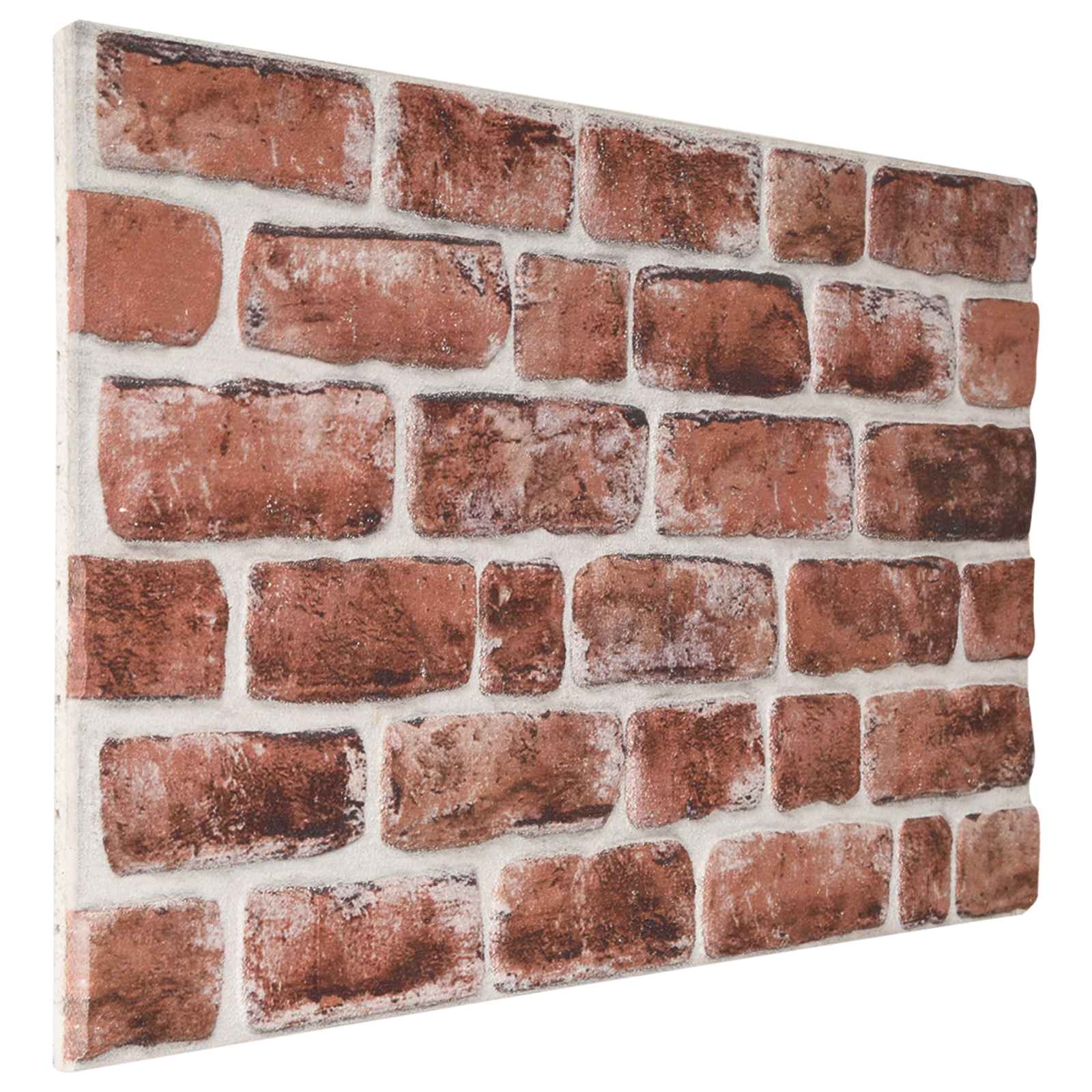 Πάνελ τοίχου 10 pcs Σκούρο Καφέ και Λευκό 100 x 50 cm Αφρός EPS - Pakobazaar