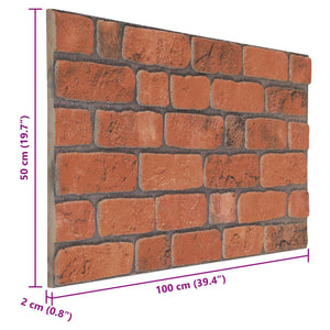 Πάνελ τοίχου 10 pcs Τερακότα 100 x 50 cm Αφρός EPS - Pakobazaar