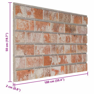Πάνελ τοίχου 10 pcs Πορτοκαλί 100 x 50 cm Αφρός EPS - Pakobazaar
