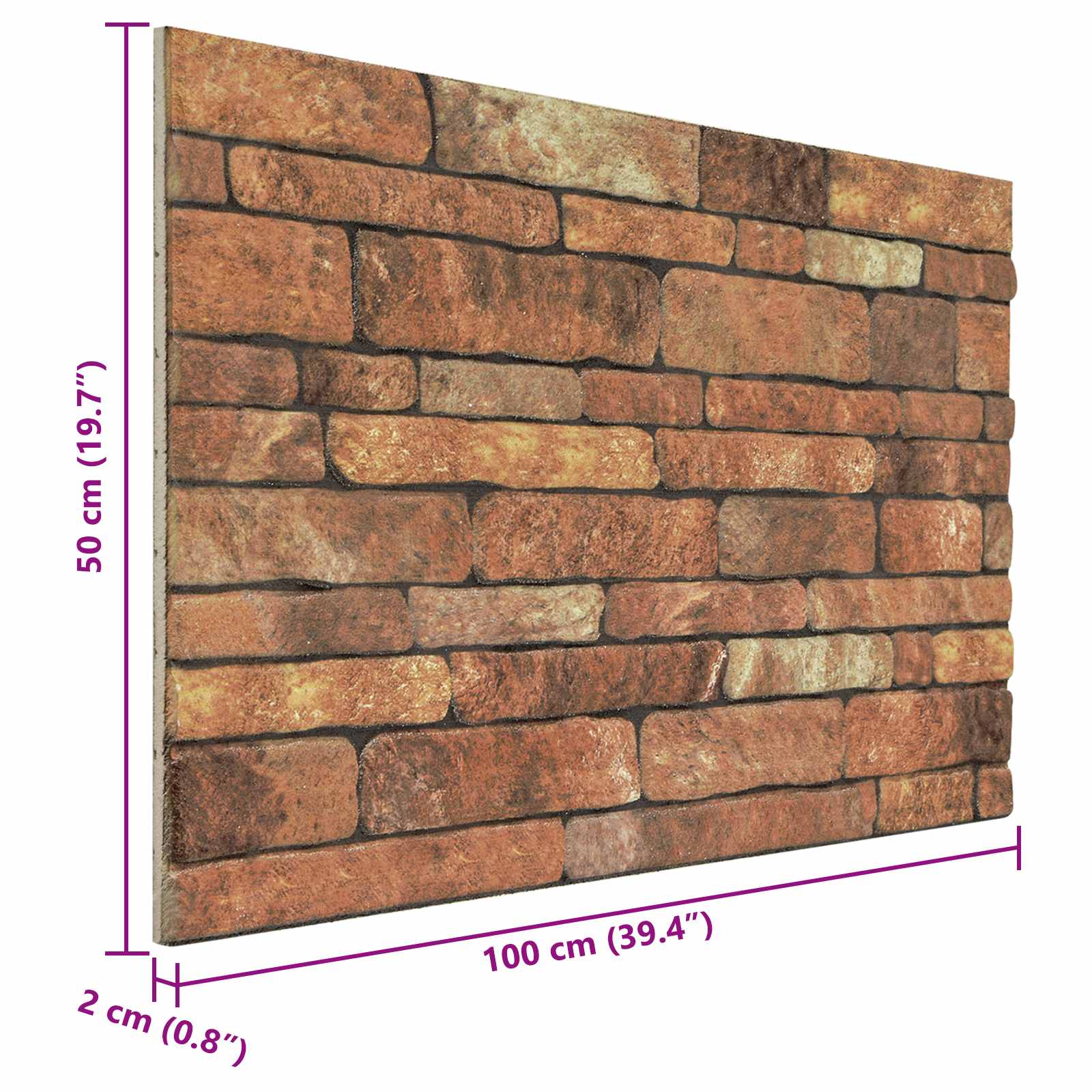 Πάνελ τοίχου 10 pcs Καφέ και Λευκό 100 x 50 cm Αφρός EPS - Pakobazaar