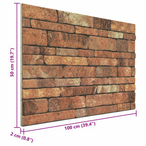Πάνελ τοίχου 10 pcs Καφέ και Λευκό 100 x 50 cm Αφρός EPS - Pakobazaar