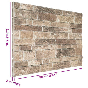 Πάνελ τοίχου 10 pcs Πολύχρωμο 100 x 50 cm Αφρός EPS - Pakobazaar