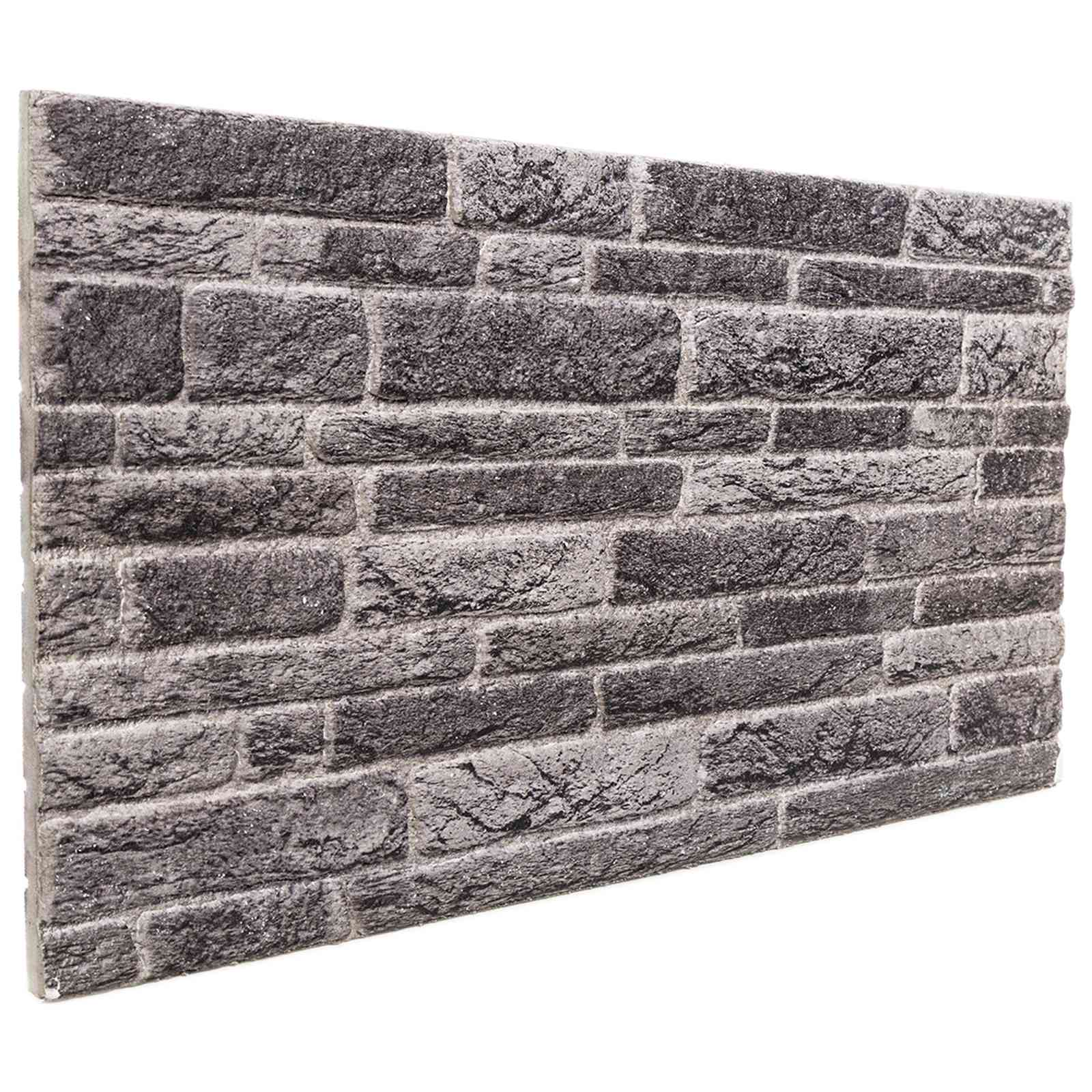 Πάνελ τοίχου 10 pcs Ανθρακί 100 x 50 cm Αφρός EPS - Pakobazaar