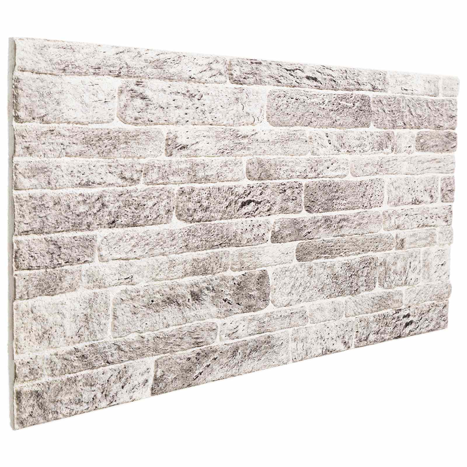 Πάνελ τοίχου 10 pcs Ανοιχτό Γκρι και Λευκό 100 x 50 cm - Pakobazaar