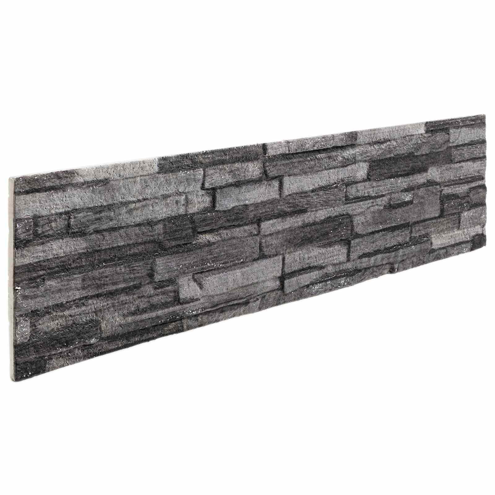Πάνελ τοίχου 10 pcs Ανθρακί 100 x 25 cm Αφρός EPS - Pakobazaar