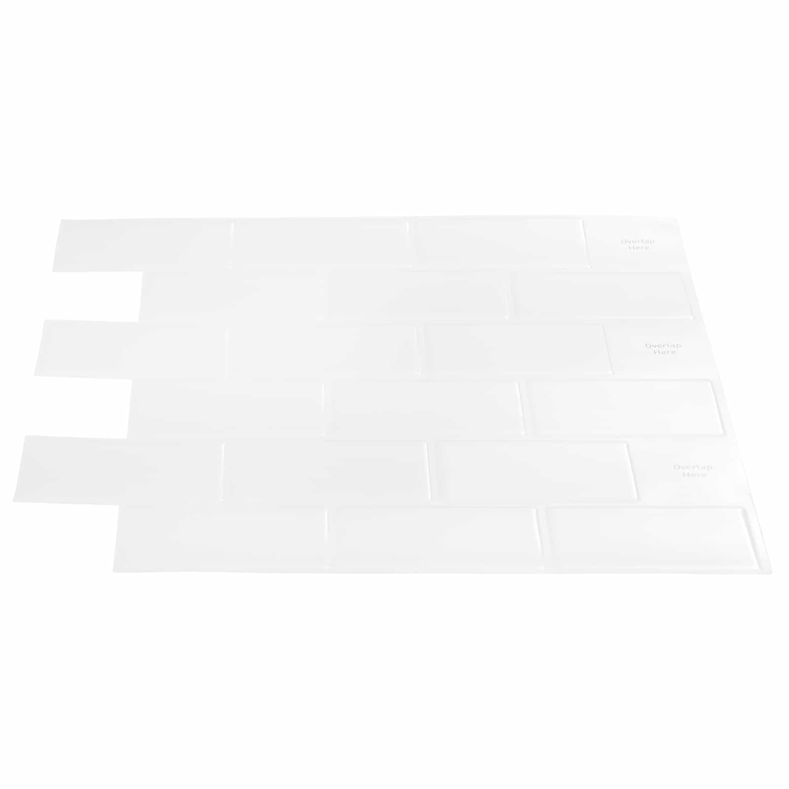 Πλακάκι Subway 50 pcs Λευκό 30 x 30 cm Πολυουρεθάνη και PET - Pakobazaar