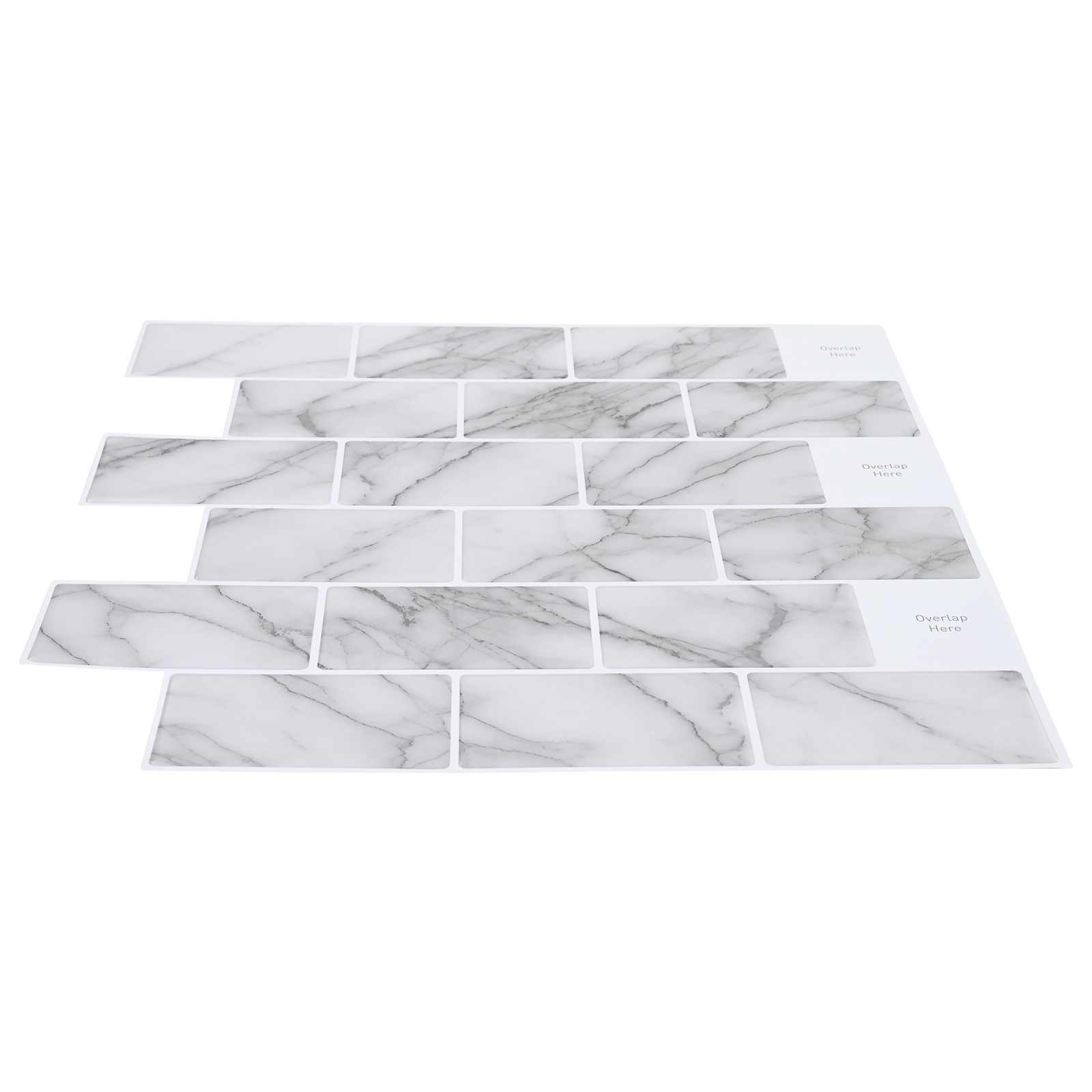 Πλακάκι Subway 10 pcs Λευκό Μάρμαρο 30 x 30 cm - Pakobazaar