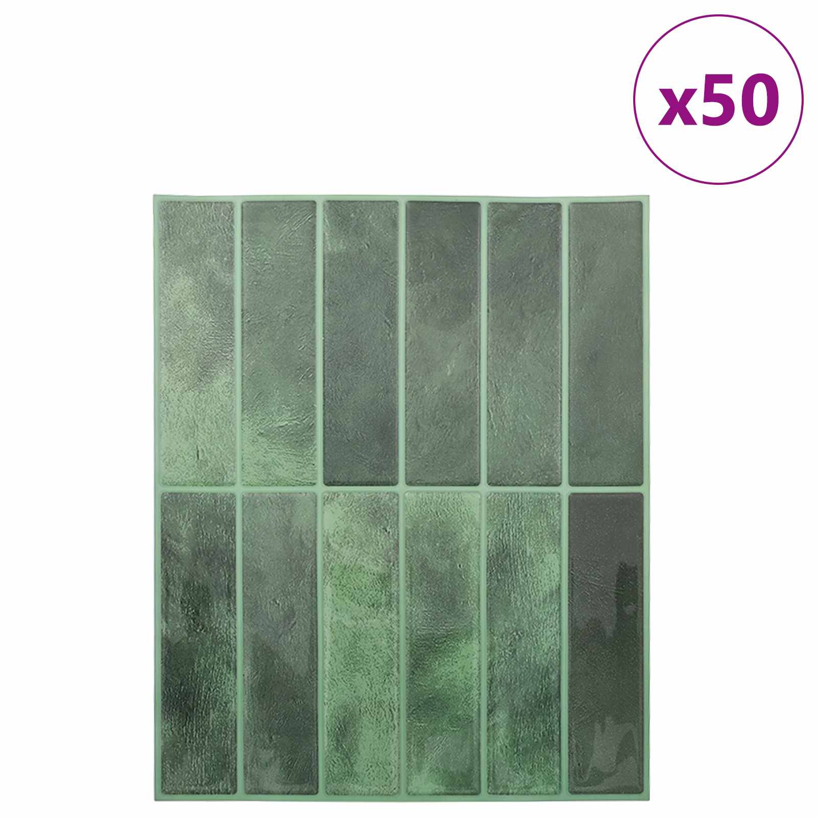 Ορθογώνιο Πλακάκι 50 pcs Σκούρο Πράσινο 29 x 23 x 0,08 εκ - Pakobazaar