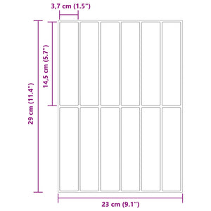 Ορθογώνιο Πλακάκι 20 pcs Γκρι 29 x 23 x 0,08 εκ - Pakobazaar