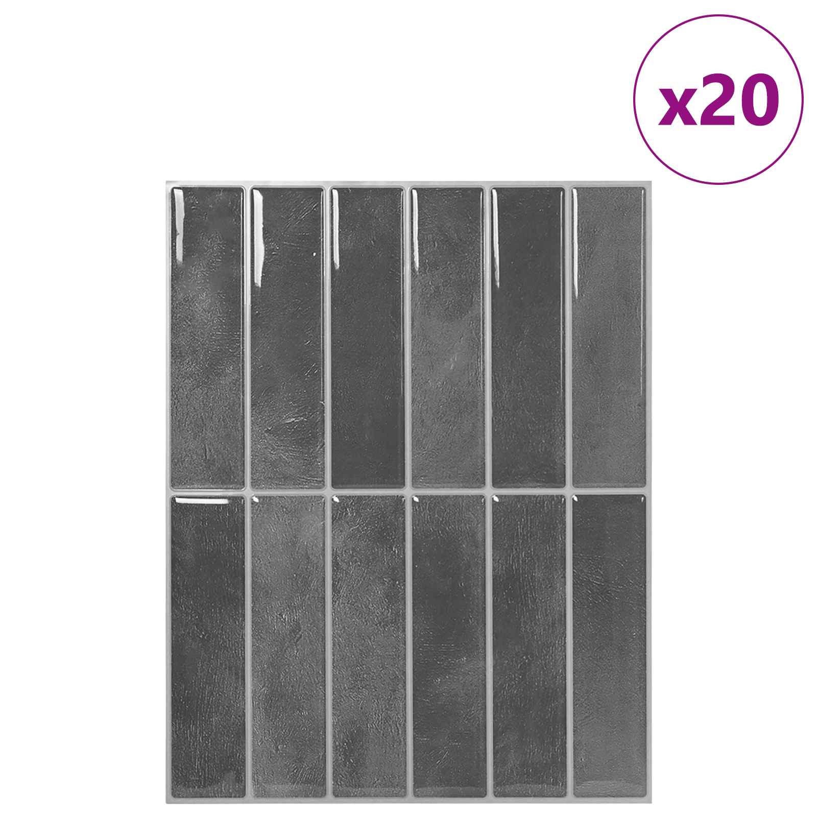 Ορθογώνιο Πλακάκι 20 pcs Γκρι 29 x 23 x 0,08 εκ - Pakobazaar