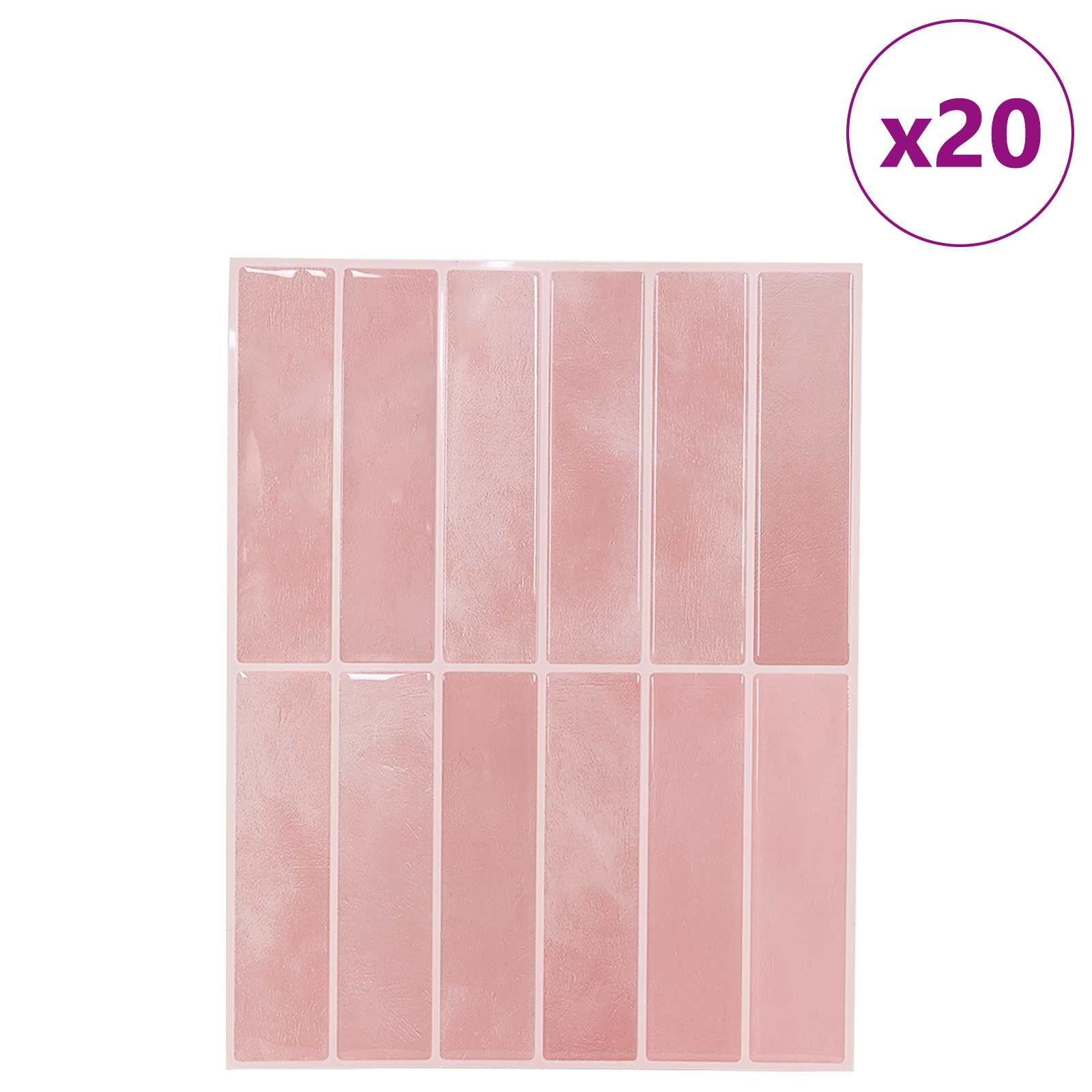 Ορθογώνιο Πλακάκι 20 pcs Ροζ 29 x 23 x 0,08 εκ - Pakobazaar