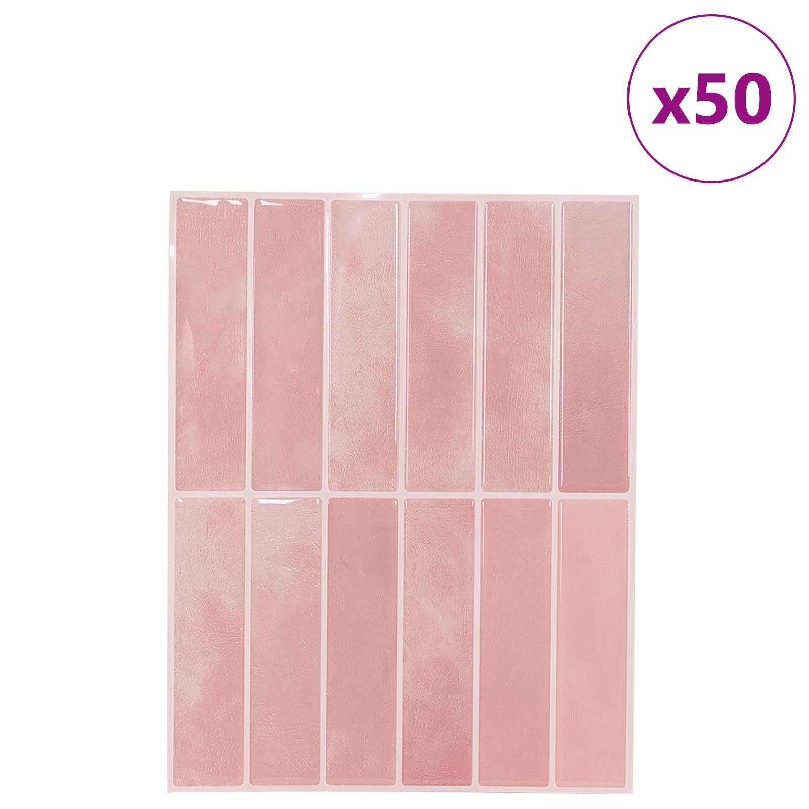 Ορθογώνιο Πλακάκι 50 pcs Ροζ 29 x 23 x 0,08 εκ - Pakobazaar