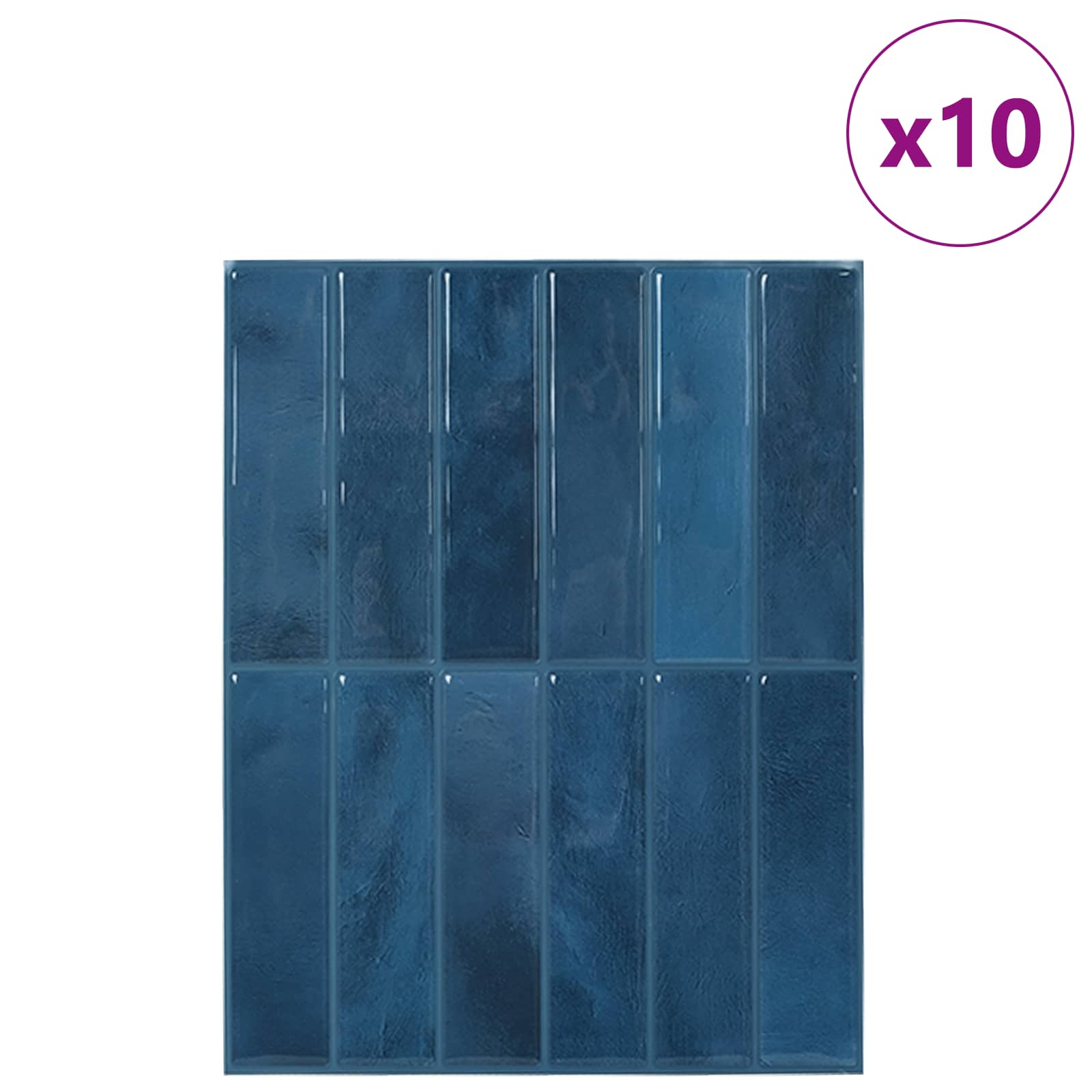 Ορθογώνιο Πλακάκι 10 pcs Μπλε 29 x 23 x 0,08 εκ - Pakobazaar
