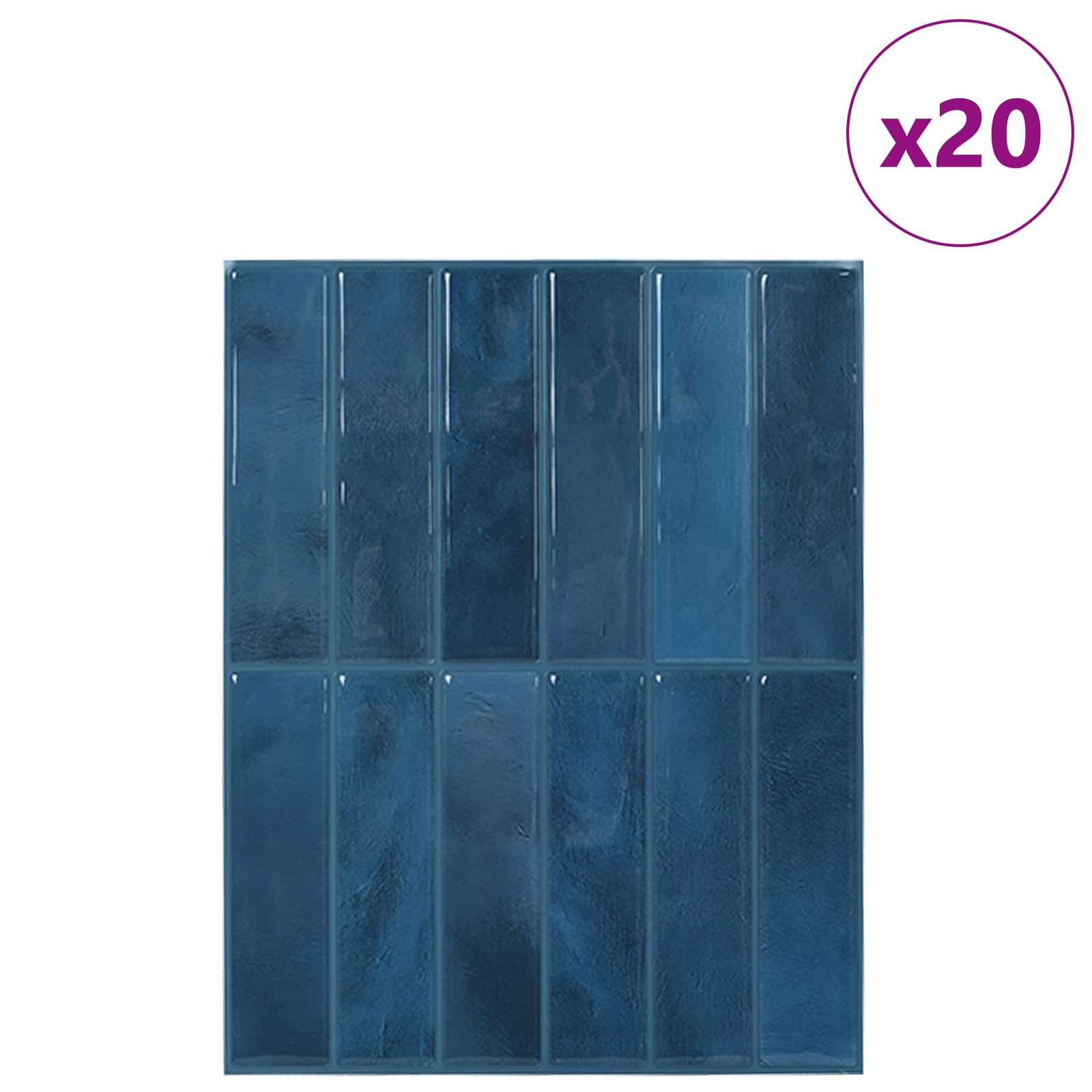 Ορθογώνιο Πλακάκι 20 pcs Μπλε 29 x 23 x 0,08 εκ - Pakobazaar