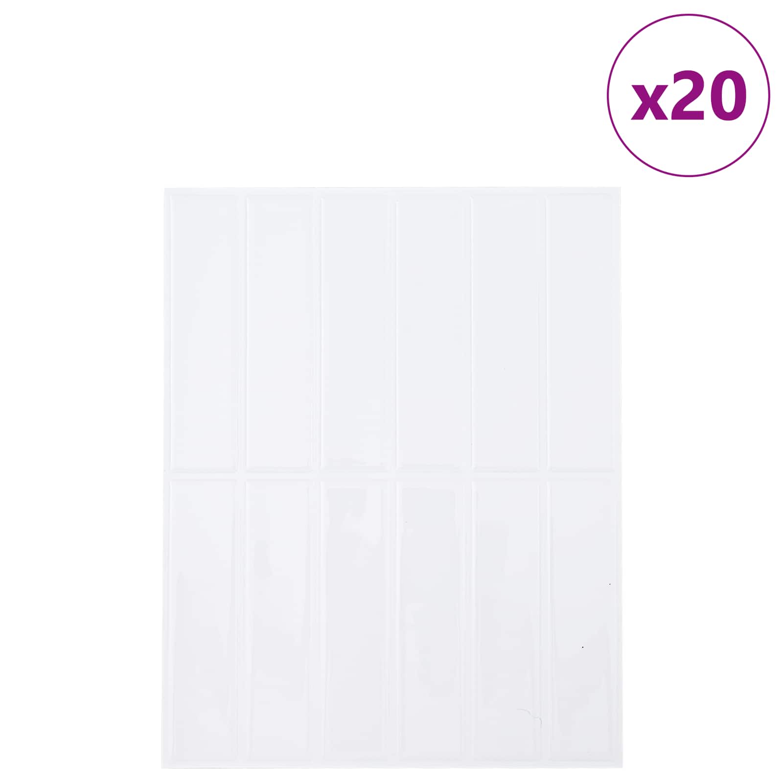 Ορθογώνιο Πλακάκι 20 pcs Λευκό 29 x 23 x 0,08 εκ - Pakobazaar