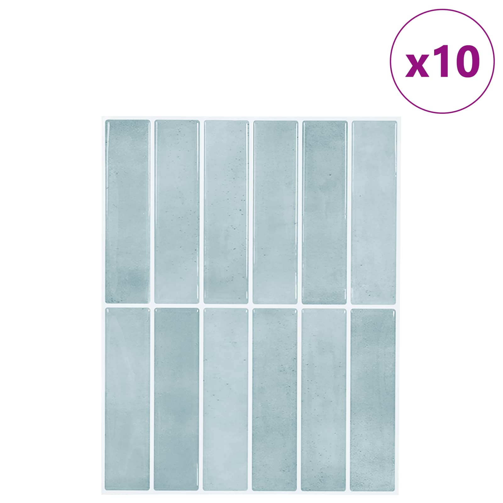 Ορθογώνιο Πλακάκι 10 pcs Γκρι Πράσινο 29 x 23 x 0,08 εκ - Pakobazaar