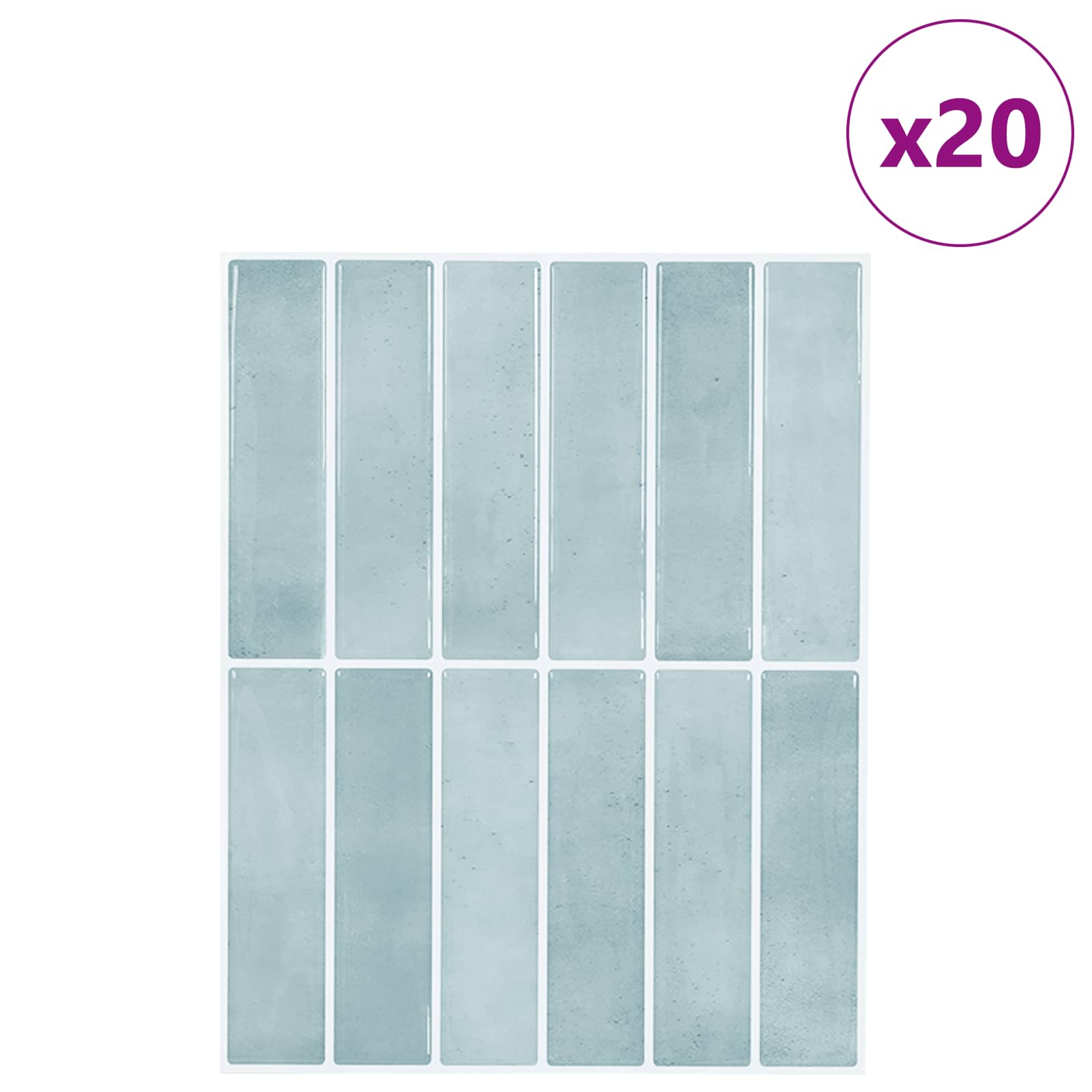 Ορθογώνιο Πλακάκι 20 pcs Γκρι Πράσινο 29 x 23 x 0,08 εκ - Pakobazaar