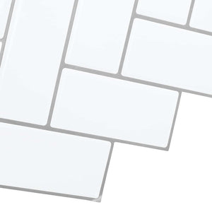 Πλακάκι ψαροκόκαλο 50 pcs Λευκό Γκρι 30 x 30 cm - Pakobazaar
