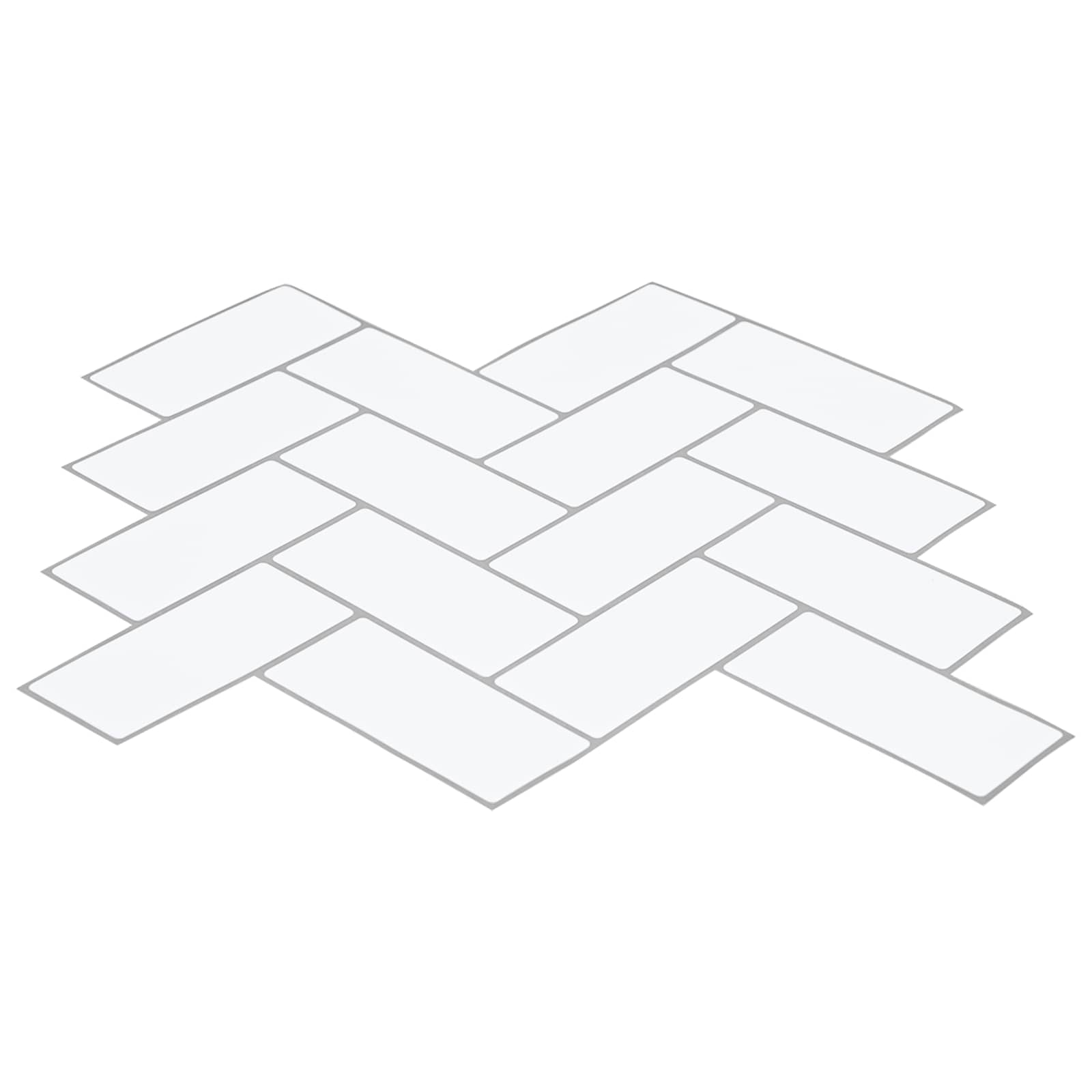 Πλακάκι ψαροκόκαλο 50 pcs Λευκό Γκρι 30 x 30 cm - Pakobazaar