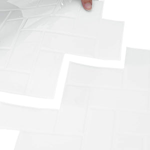 Πλακάκι ψαροκόκαλο 50 pcs Λευκό 30 x 30 cm Πολυουρεθάνη και PET - Pakobazaar