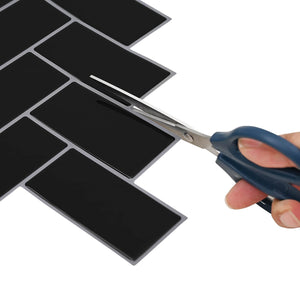 Πλακάκι ψαροκόκαλο 10 pcs Μαύρο 30 x 30 cm Πολυουρεθάνη και PET - Pakobazaar