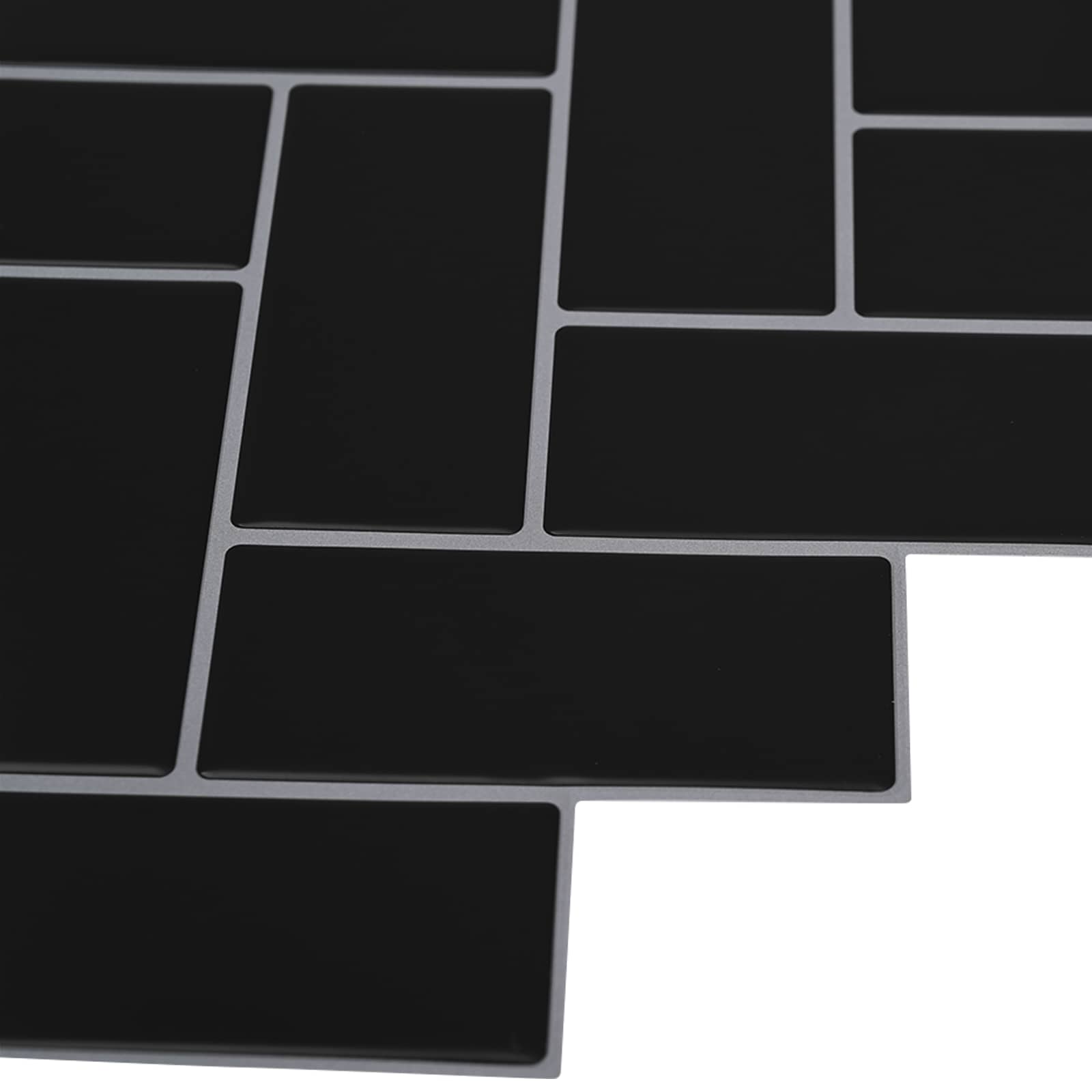 Πλακάκι ψαροκόκαλο 10 pcs Μαύρο 30 x 30 cm Πολυουρεθάνη και PET - Pakobazaar