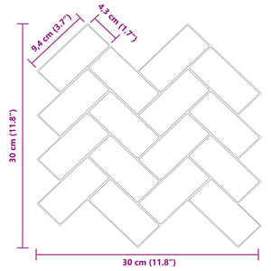 Πλακάκι ψαροκόκαλο 20 pcs Σκούρο Πράσινο 30 x 30 cm - Pakobazaar