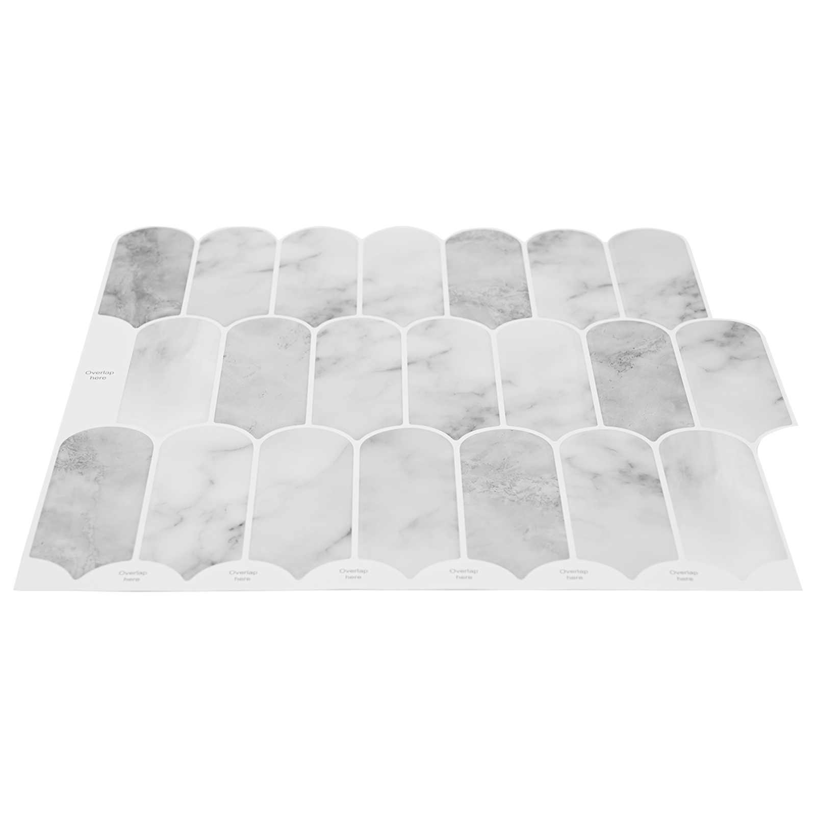 Πλακάκι Φτερού 10 pcs Γκρι Μάρμαρο 30 x 30 cm - Pakobazaar