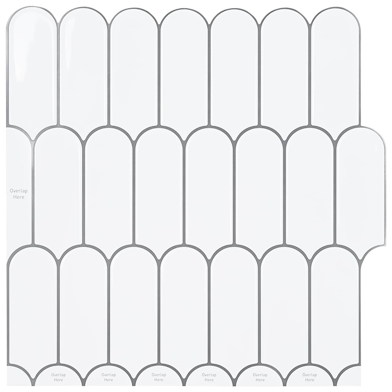 Πλακάκι Φτερού 10 pcs Λευκό Γκρι 30 x 30 cm - Pakobazaar