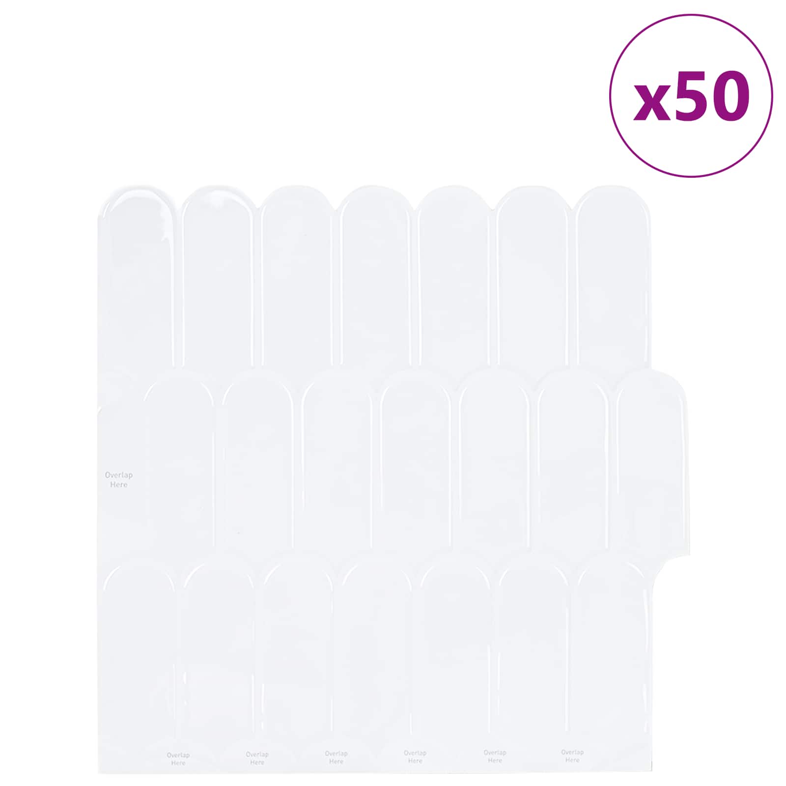 Πλακάκι Φτερού 50 pcs Λευκό 30 x 30 cm Πολυουρεθάνη και PET - Pakobazaar