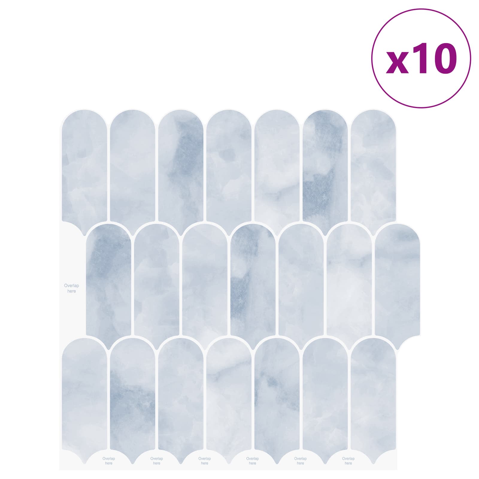 Πλακάκι Φτερού 10 pcs Γαλάζιο 30 x 30 cm Πολυουρεθάνη και PET - Pakobazaar
