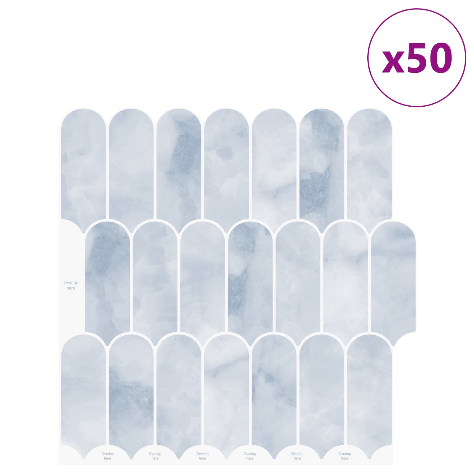 Πλακάκι Φτερού 50 pcs Γαλάζιο 30 x 30 cm Πολυουρεθάνη και PET - Pakobazaar