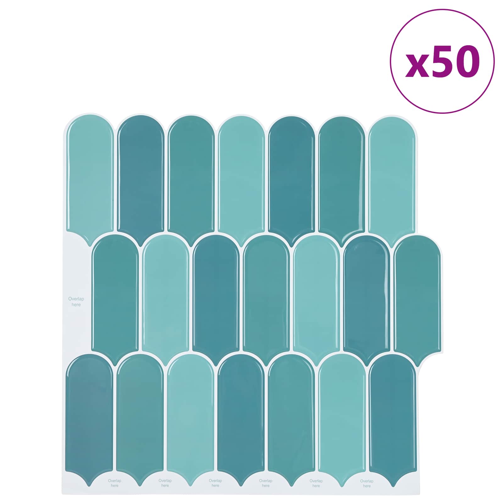 Πλακάκι Φτερού 50 pcs Μπλε 30 x 30 cm Πολυουρεθάνη και PET - Pakobazaar
