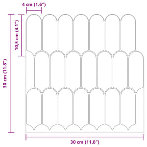 Πλακάκι Φτερού 10 pcs Ροζ 30 x 30 cm Πολυουρεθάνη και PET - Pakobazaar