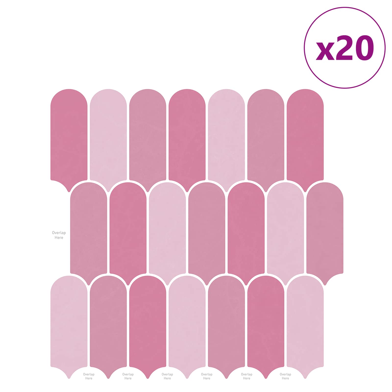 Πλακάκι Φτερού 20 pcs Ροζ 30 x 30 cm Πολυουρεθάνη και PET - Pakobazaar