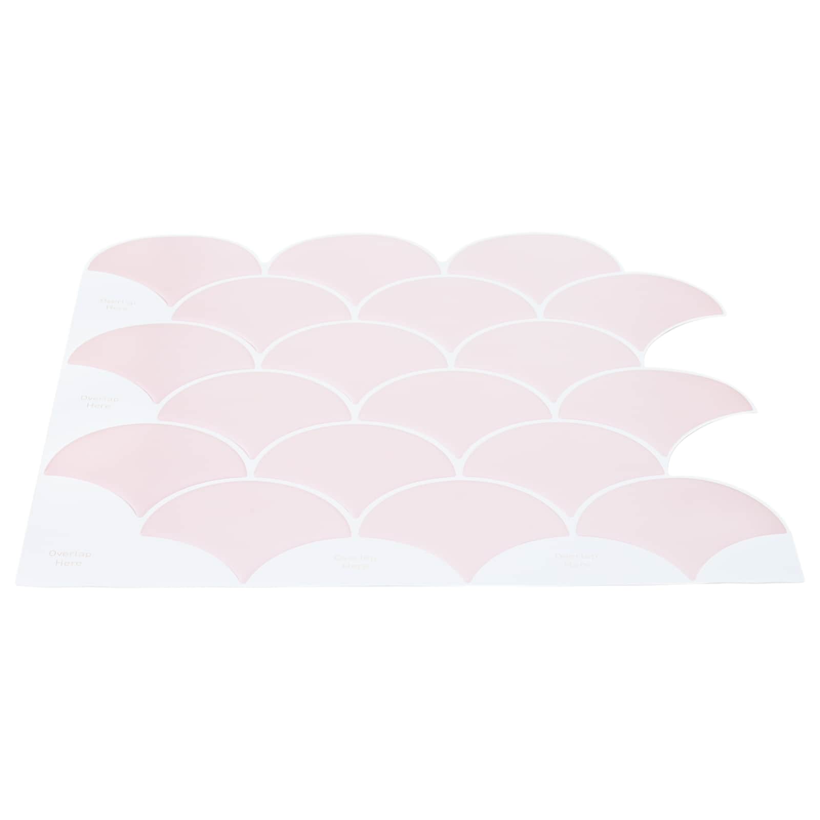 Πλακάκι σε Σχήμα Ψαριού 10 pcs Απαλό Ροζ 30 x 30 cm - Pakobazaar