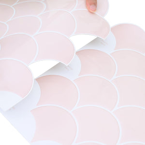 Πλακάκι σε Σχήμα Ψαριού 20 pcs Απαλό Ροζ 30 x 30 cm - Pakobazaar