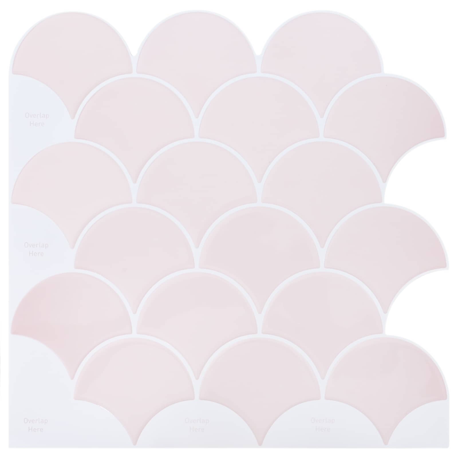 Πλακάκι σε Σχήμα Ψαριού 50 pcs Απαλό Ροζ 30 x 30 cm - Pakobazaar