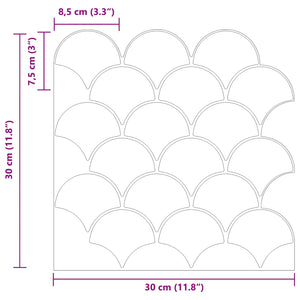 Πλακάκι σε Σχήμα Ψαριού 50 pcs Απαλό Ροζ 30 x 30 cm - Pakobazaar