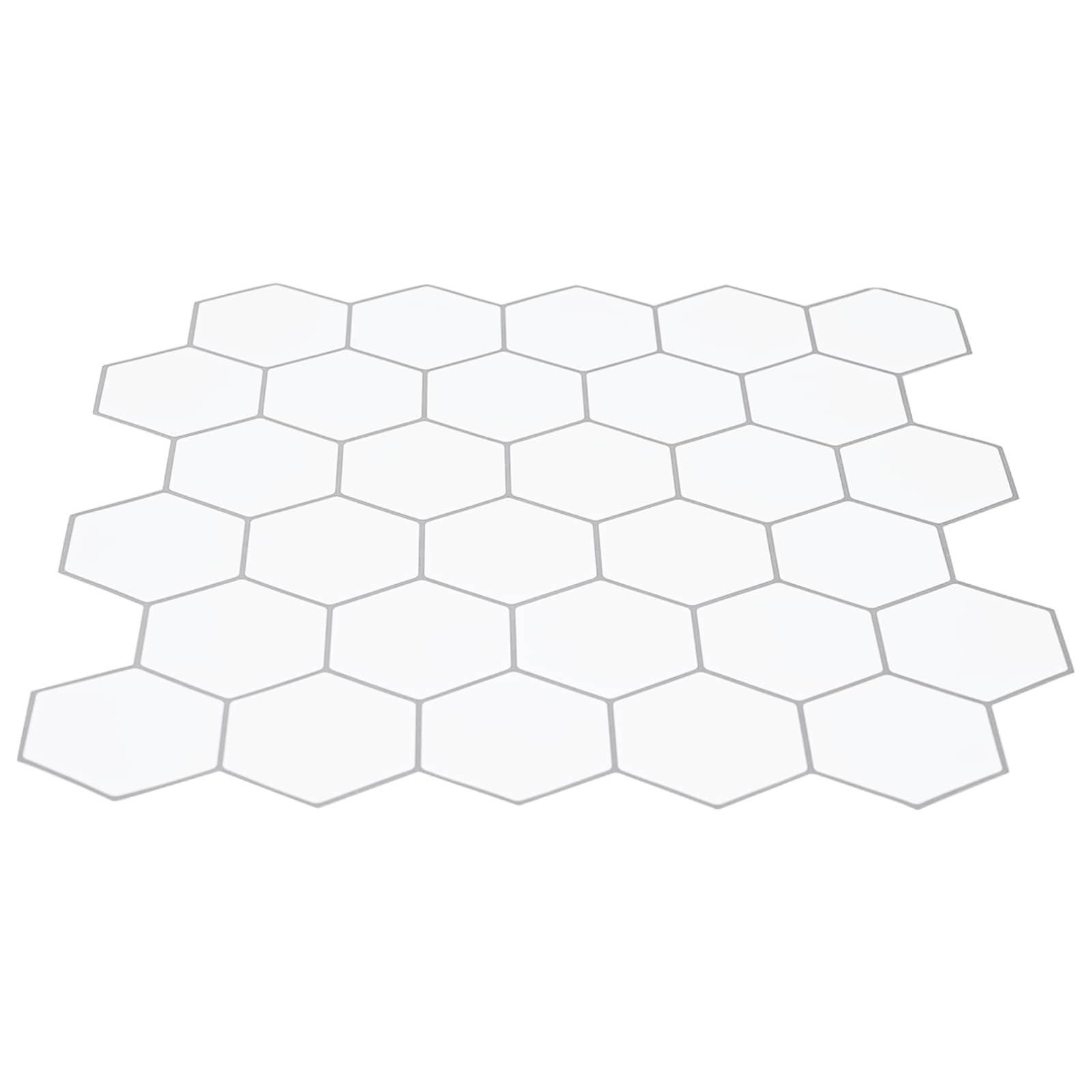 Εξάγωνο Πλακάκι 20 pcs Λευκό Γκρι 30 x 30 cm - Pakobazaar