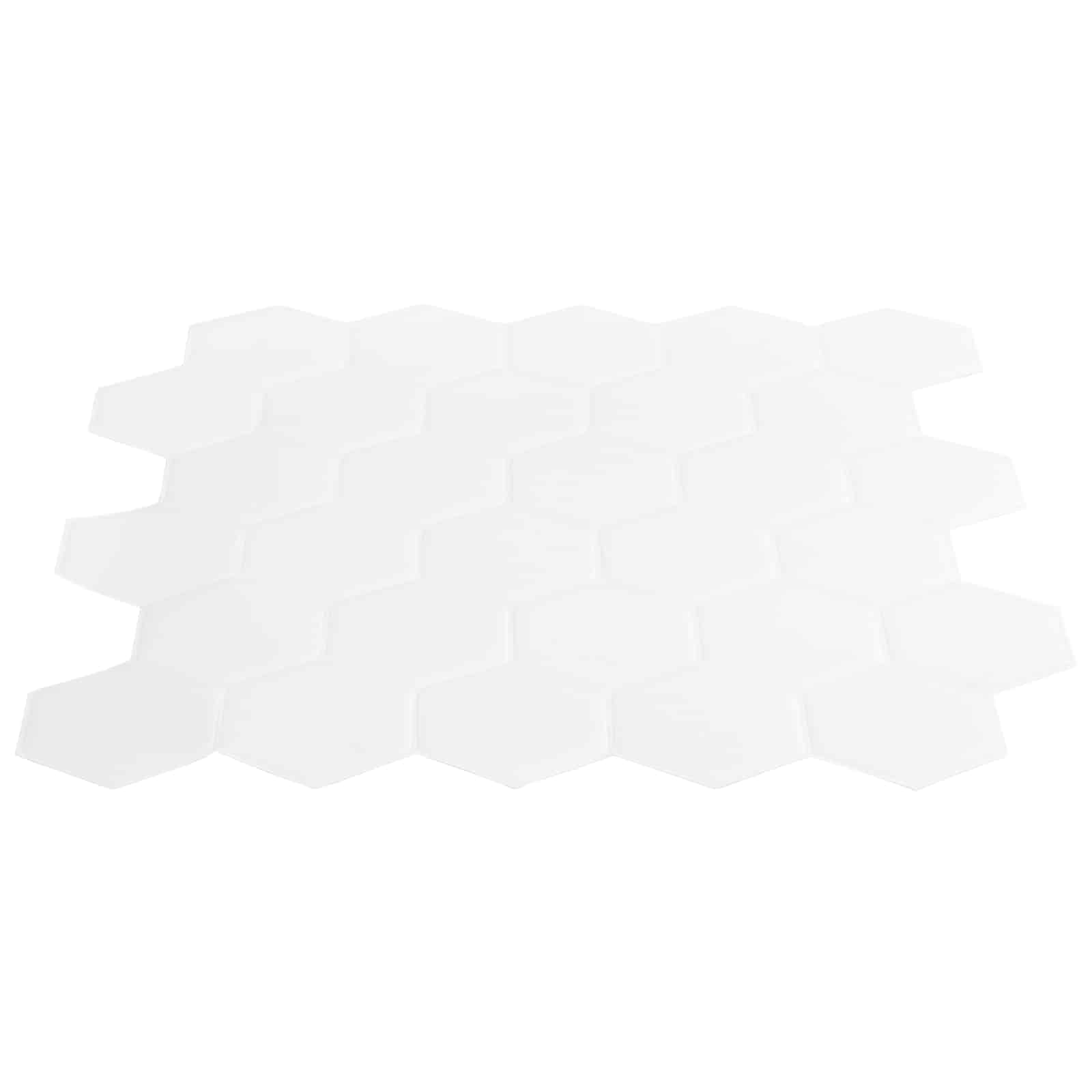 Εξάγωνο Πλακάκι 10 pcs Λευκό 30 x 30 cm Πολυουρεθάνη και PET - Pakobazaar