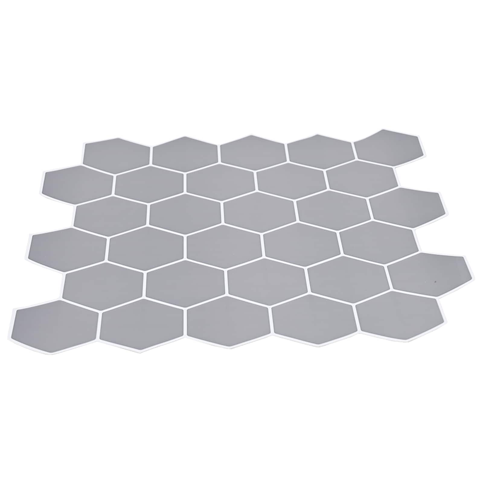 Εξάγωνο Πλακάκι 20 pcs Γκρι 30 x 30 cm Πολυουρεθάνη και PET - Pakobazaar