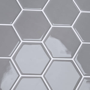 Εξάγωνο Πλακάκι 50 pcs Γκρι 30 x 30 cm Πολυουρεθάνη και PET - Pakobazaar