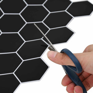 Εξάγωνο Πλακάκι 20 pcs Μαύρο 30 x 30 cm Πολυουρεθάνη και PET - Pakobazaar
