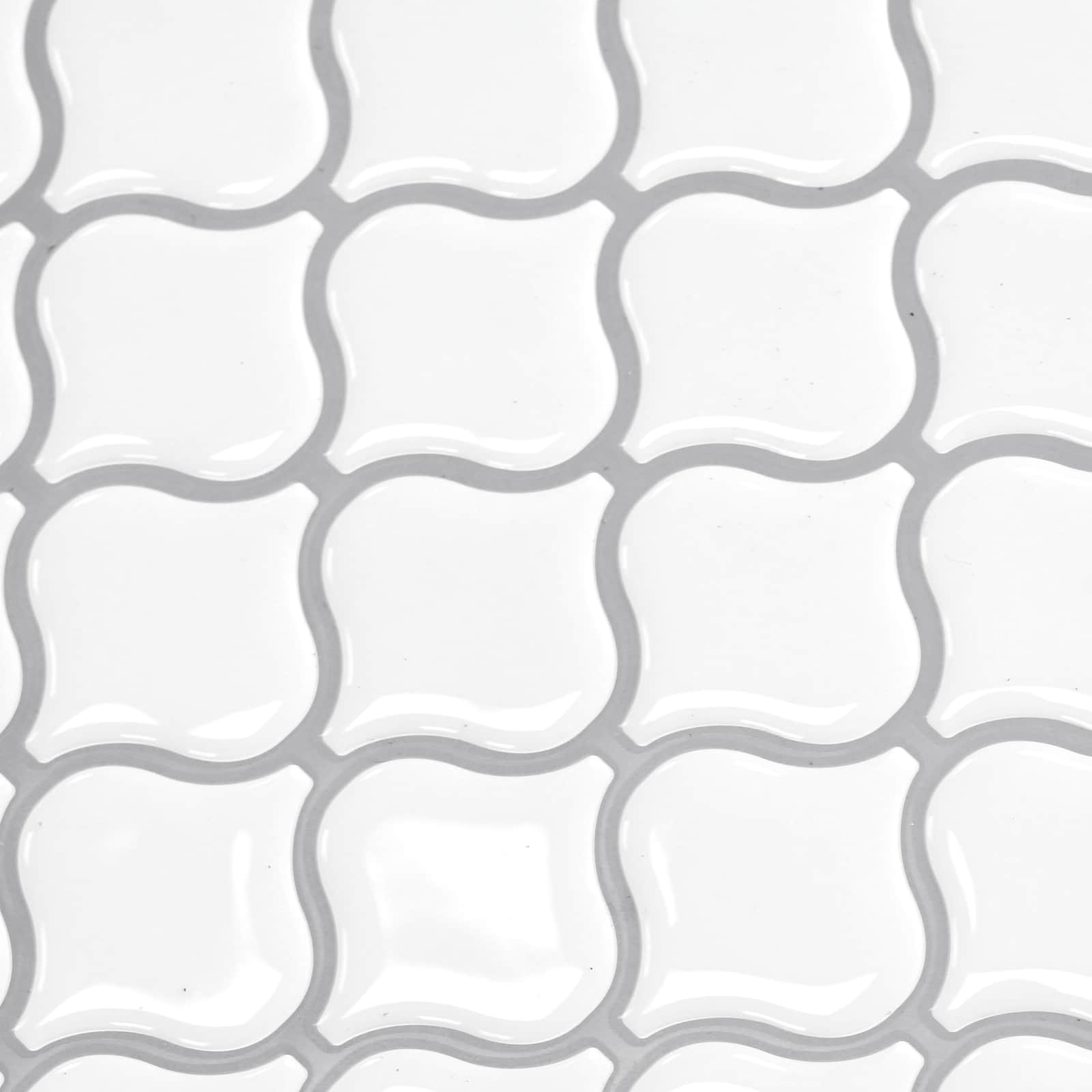 Tile Λαμπτήρα 10 pcs Λευκό 27 x 27 εκ. Πολυουρεθάνη και PET - Pakobazaar
