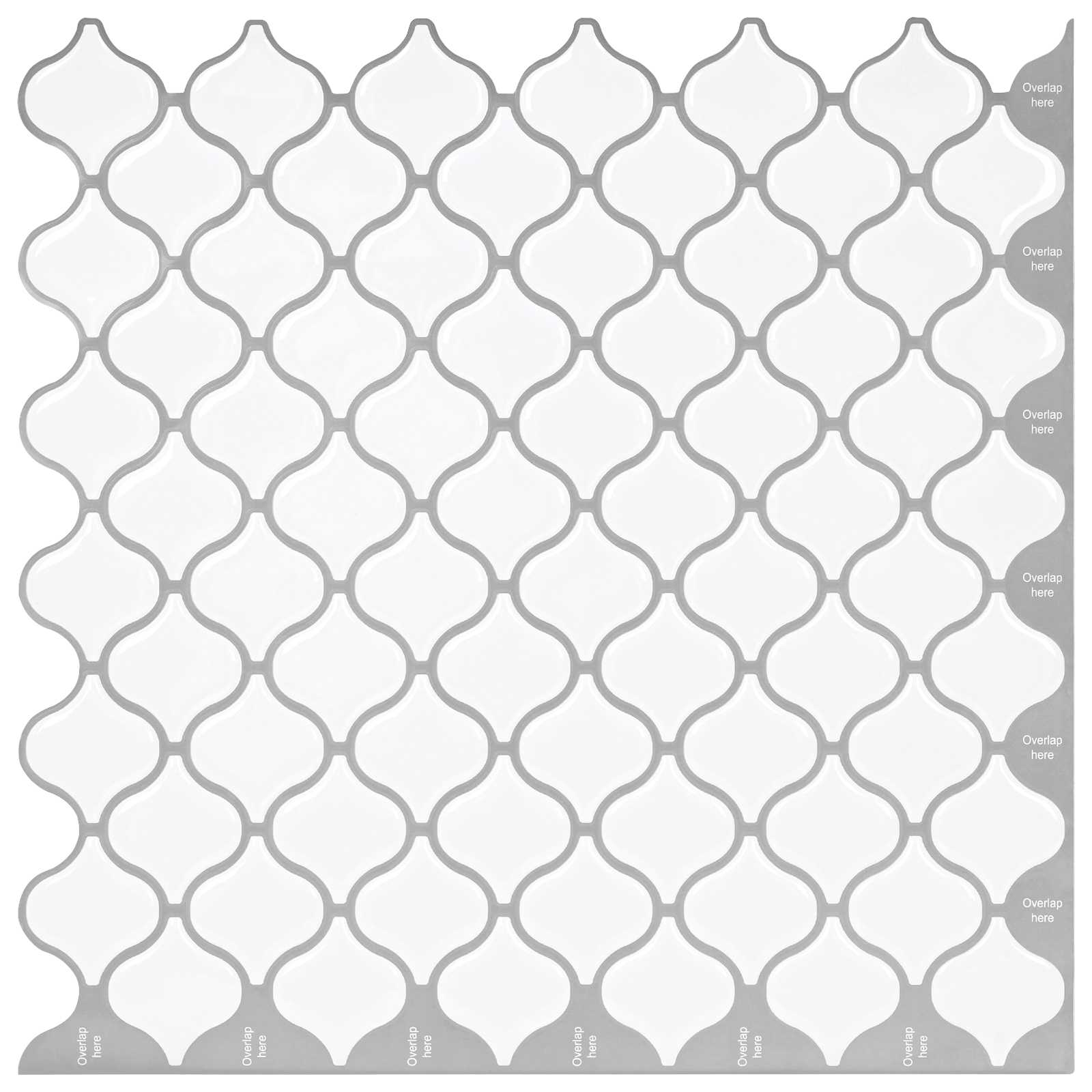 Tile Λαμπτήρα 10 pcs Λευκό 27 x 27 εκ. Πολυουρεθάνη και PET - Pakobazaar