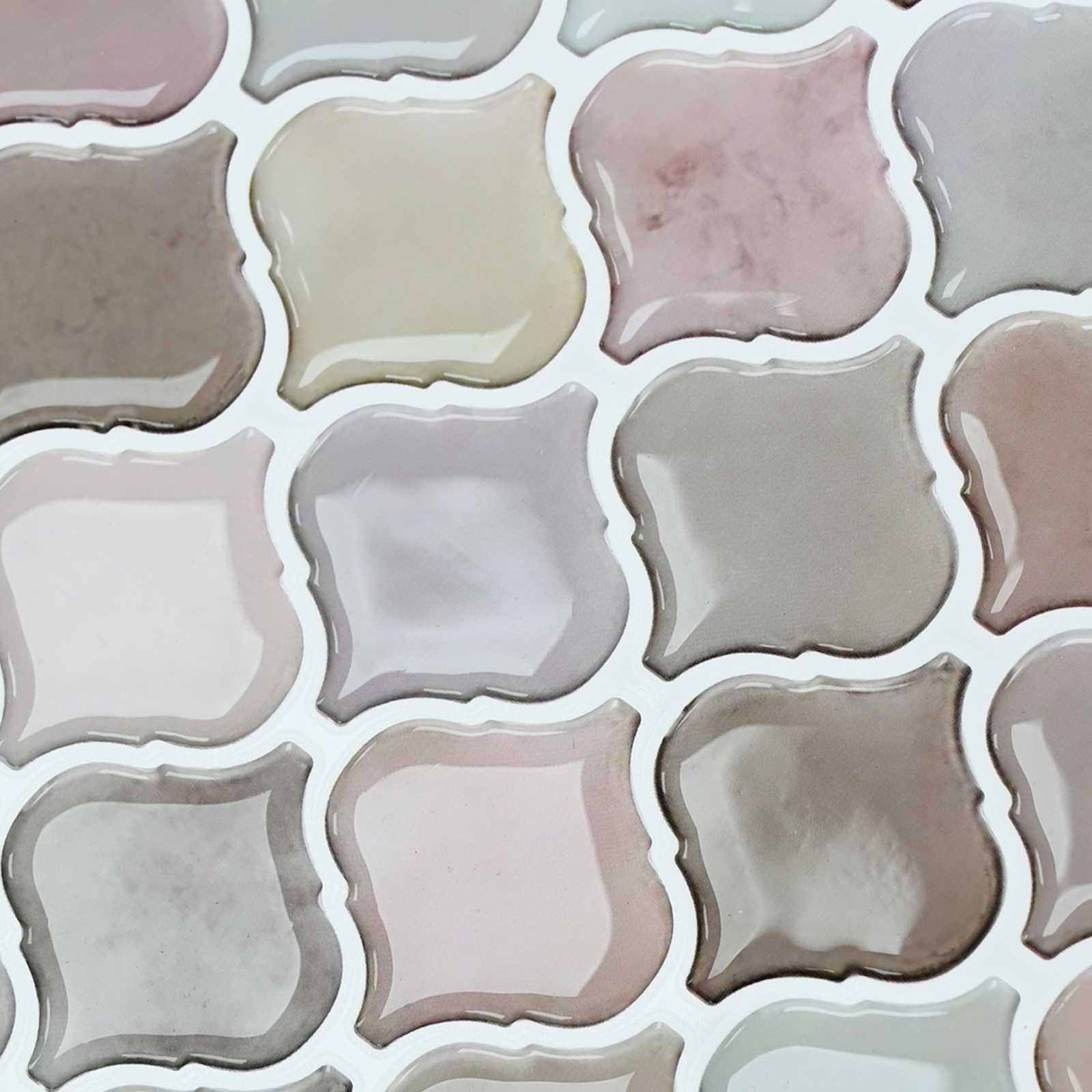 Tile Λαμπτήρα 10 pcs Μπεζ 27 x 27 εκ. Πολυουρεθάνη και PET - Pakobazaar