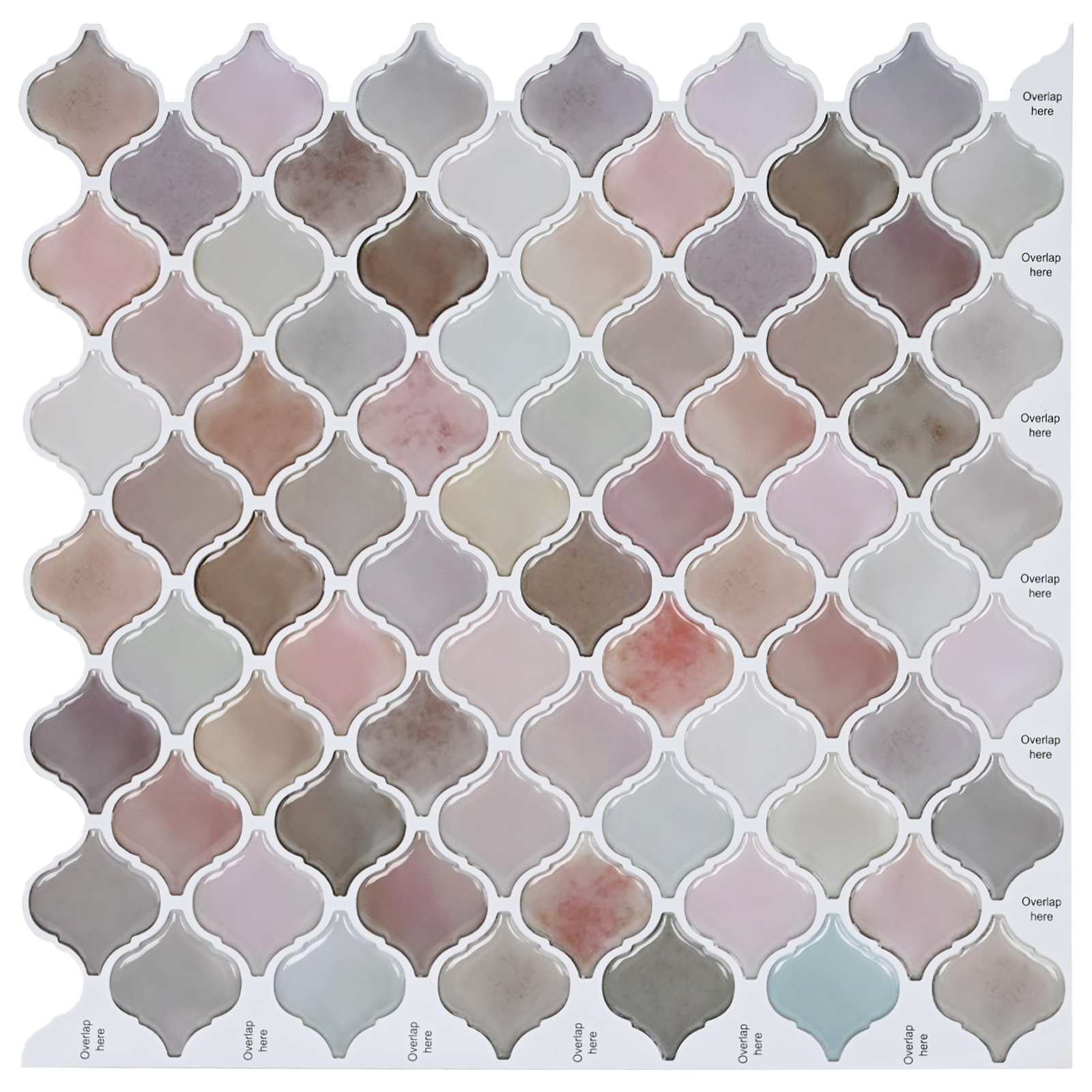 Tile Λαμπτήρα 10 pcs Μπεζ 27 x 27 εκ. Πολυουρεθάνη και PET - Pakobazaar