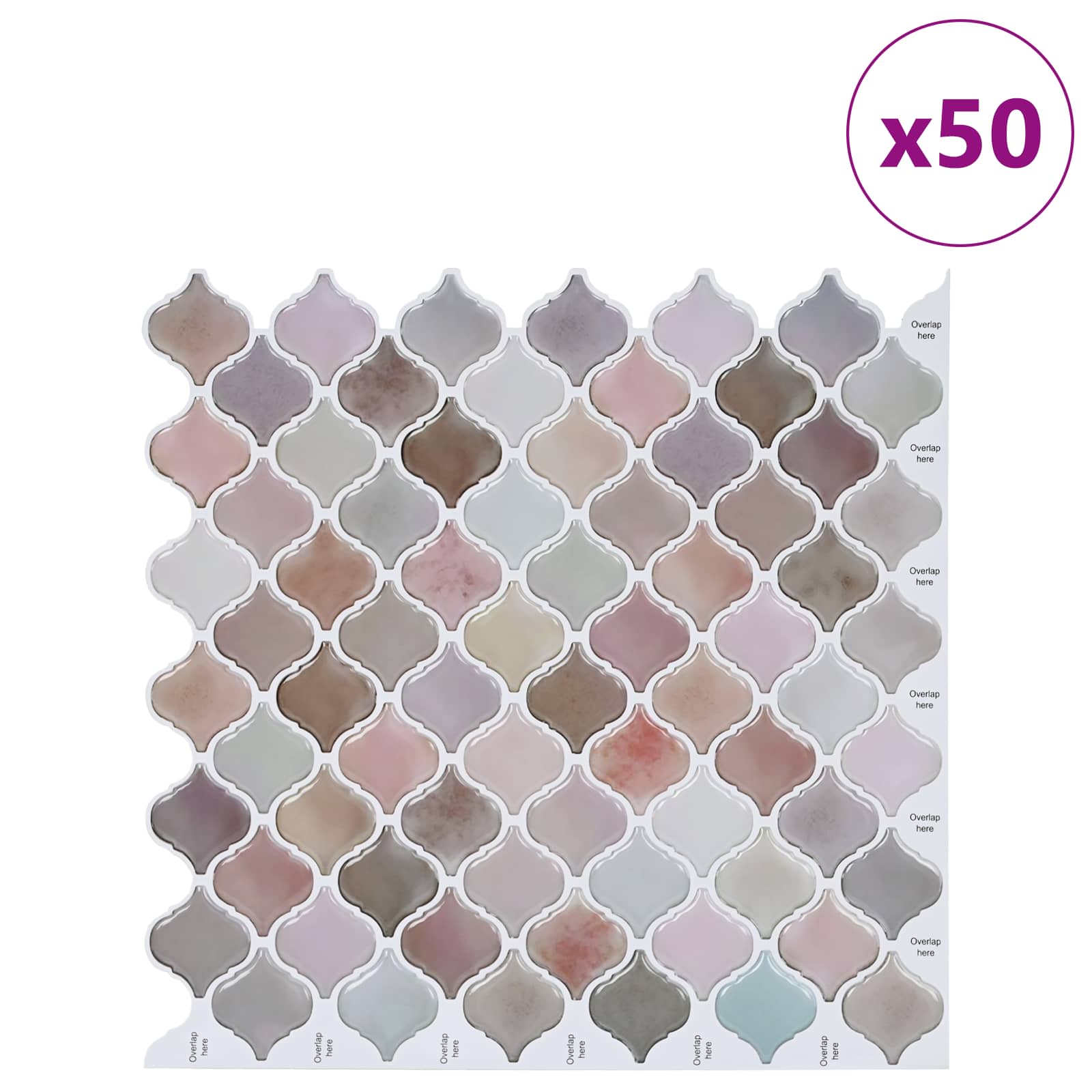 Tile Λαμπτήρα 50 pcs Μπεζ 27 x 27 εκ. Πολυουρεθάνη και PET - Pakobazaar